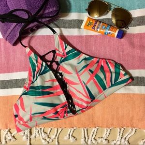 PINK Victoria’s Secret Strappy HighNeck Bikini Top